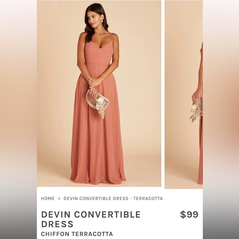 Terracotta Birdy Grey Devin Bridesmaid Dress in Chiffon.